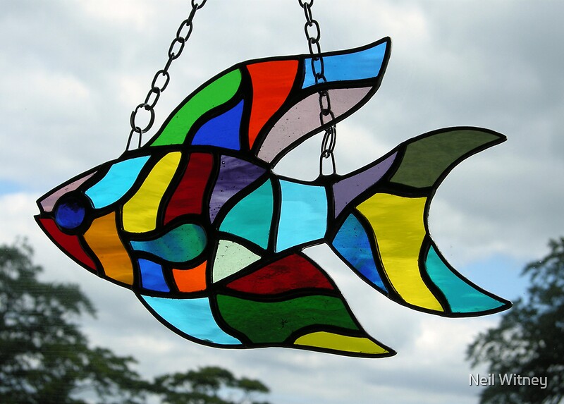 "Stained Glass Fish" By Neil Witney | Redbubble