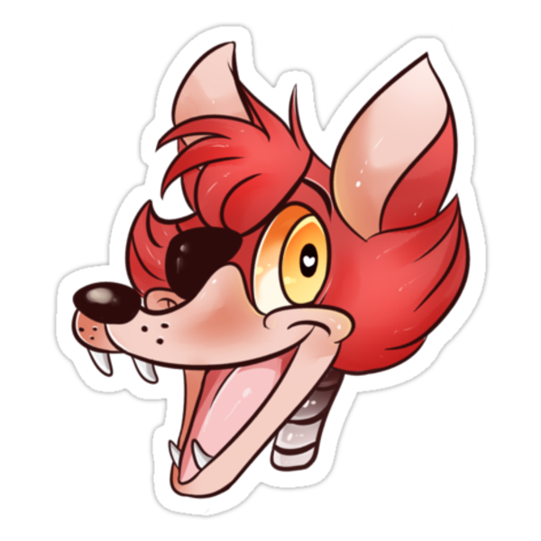 Cartoon Foxy Five Nights At Freddys Stickers By Acidiic Redbubble 9747