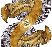 Double Dodo - coffee and ink - by MrKlevra