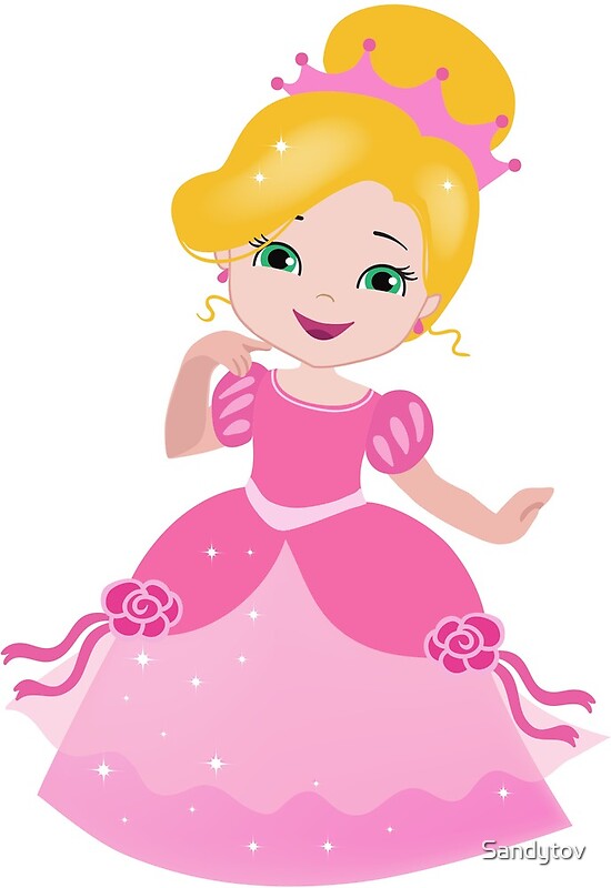 Princesa Divertida En Un Vestido Rosa De Sandytov Redbubble