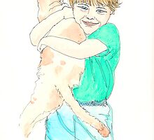 Boy with Cat by artworkbySARA