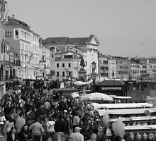 A Crowded Venice Street by ljm000