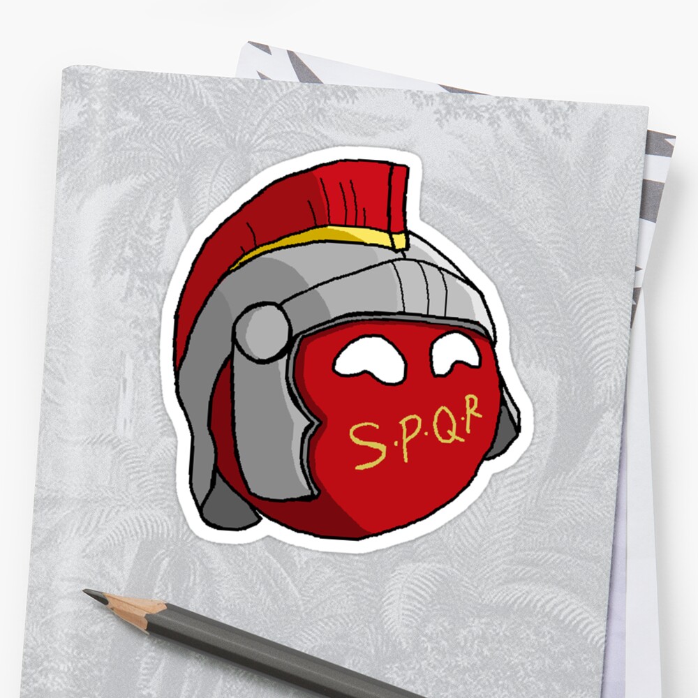 Spqr Ball Romeball Stickers By Poland Ball Redbubble