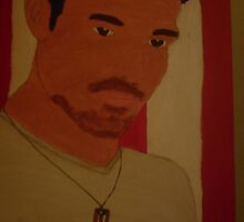 a photo of my canvas portrait of Ricky Martin by lollipopgirl