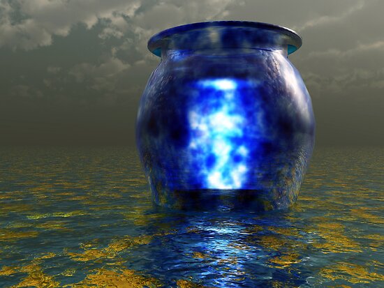 blue urn