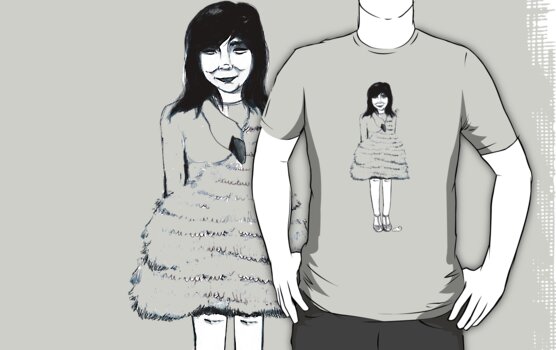 Bjork Swan Dress Tee by burntfeather