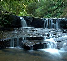 Mystery Location Falls - Kangaroo Valley, NSW by Malcolm Katon