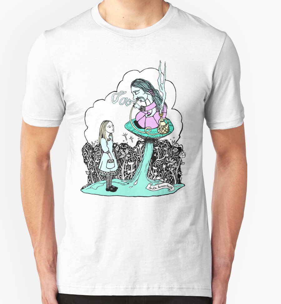 "Hookah Smoking Caterpillar" TShirts & Hoodies by Anita Inverarity