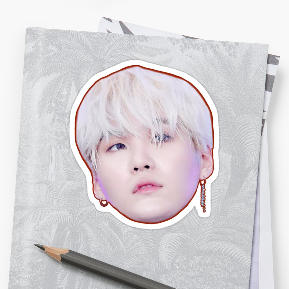 Cute Min Yoongi Bts Sticker Stickers By Kpoptokens Redbubble