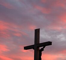 Sunrise over the cemetery by Klaus Offermann