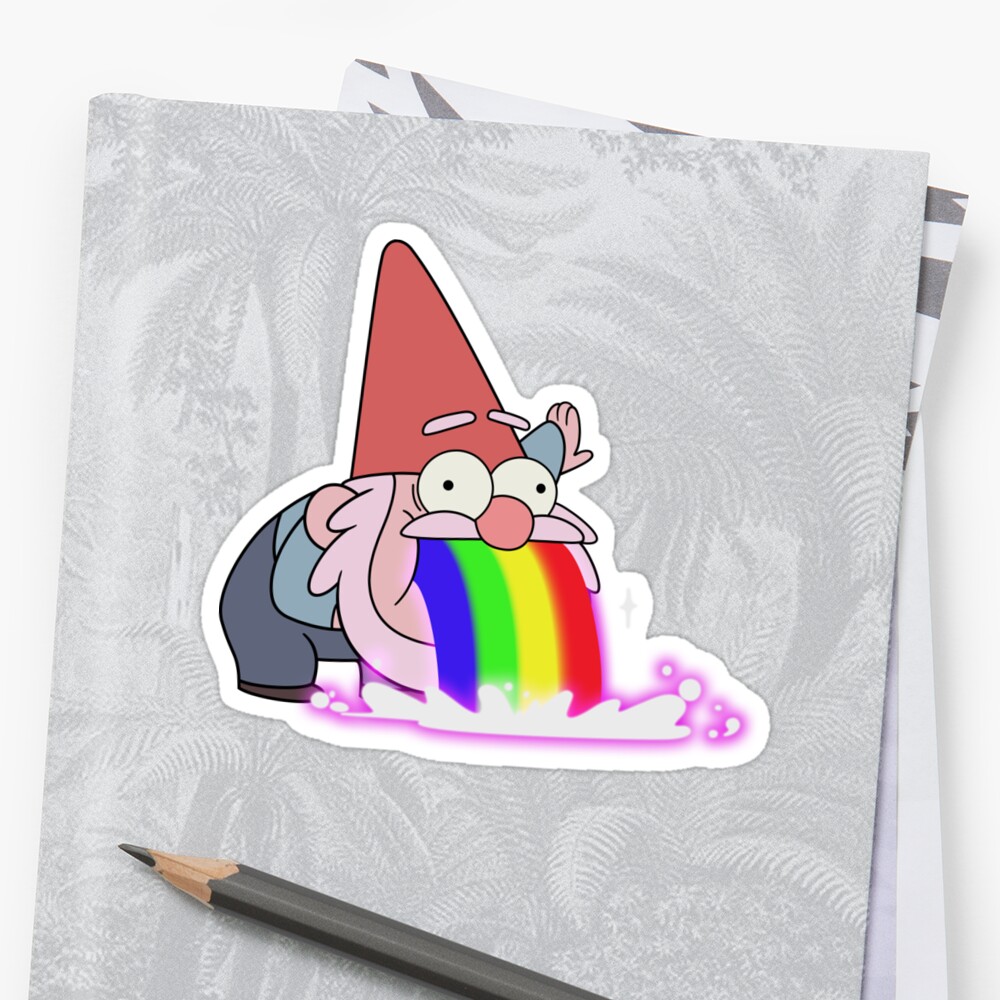 Gnomo Sticker Gravity Falls Stickers By Onembrace Redbubble