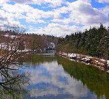 Winter River Reflection by marchello