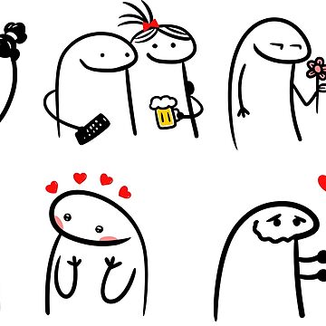 Set Of Flork Meme Stickers Sticker For Sale By Ramonparaiba Redbubble