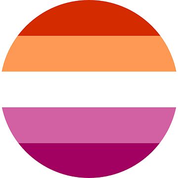 Lesbian Pride Flag Circle Sticker For Sale By Sapphicvampire Redbubble