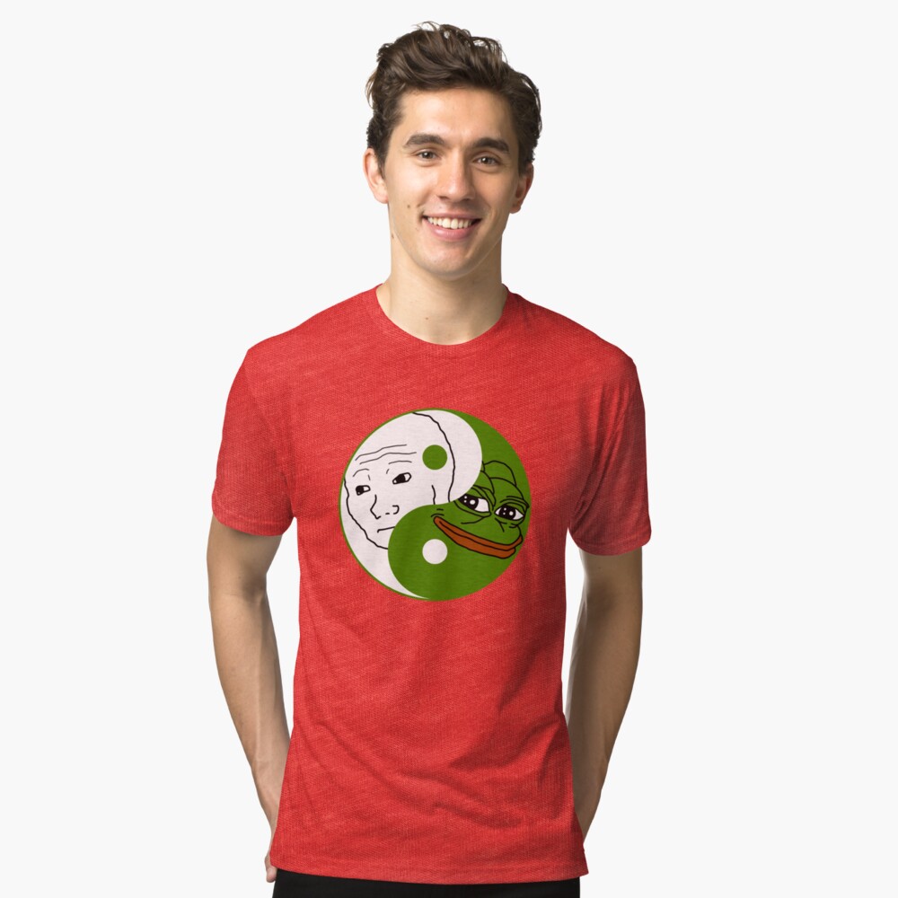 Ying Yang Pepe Wojak Meme T Shirt By Orinemaster Redbubble