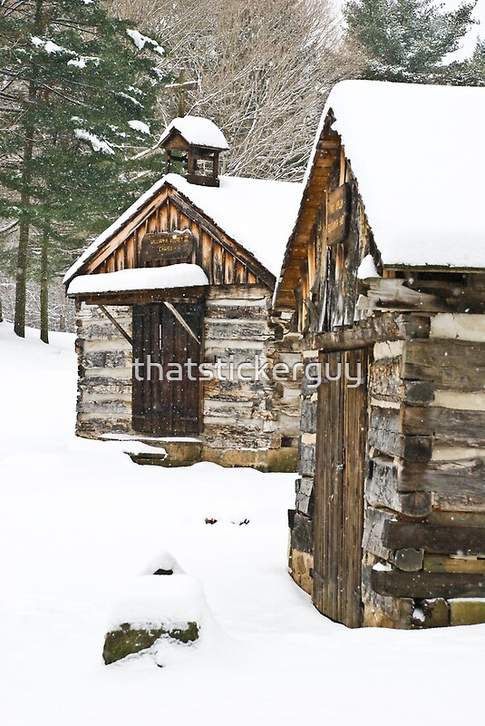 "Snow Covered Cabins" Framed Prints by Tony Bazidlo Redbubble