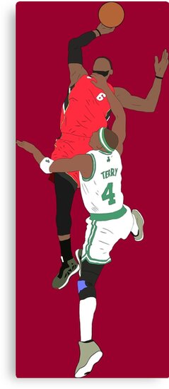 LeBron James Dunk On Jason Terry Canvas Print By RatTrapTees Redbubble