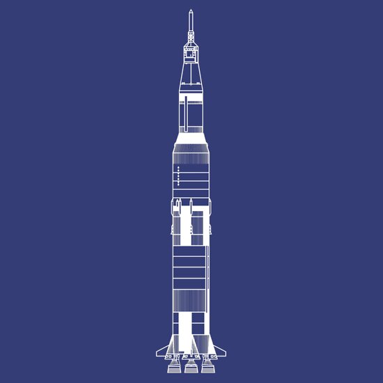 saturn v rocket t shirt