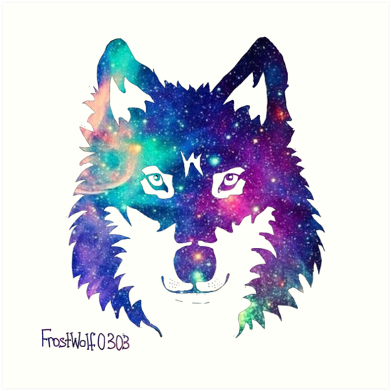 "Galaxy Wolf" Art Prints by frostwolf0303 | Redbubble