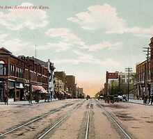 1910 Kansas City, KS Minnesota Avenue KCKS from antique postcard. by Steve Sutton