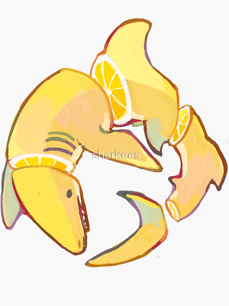 Lemon Shark Sticker By Sharkees Redbubble