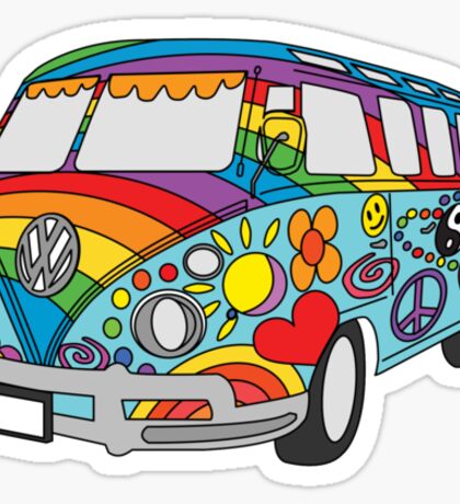 Hippie Van Stickers Redbubble