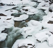 pancake ice , near Whistler , British Columbia by Christopher Barton