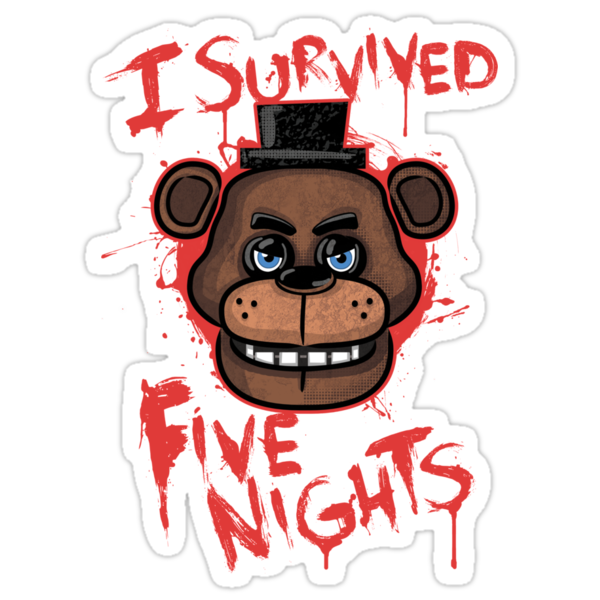 "I Survived Five Nights At Freddy's Pizzeria" Stickers by fnaftees