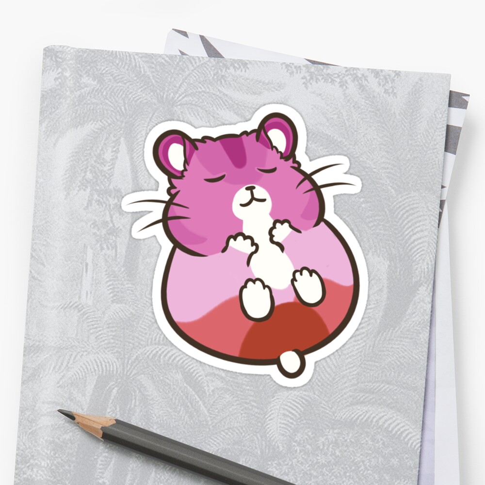 Pride Hamster Lesbian Stickers By Pawlove Redbubble 14535 | Hot Sex Picture