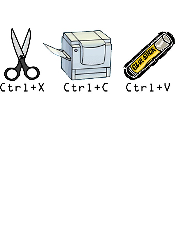 "Cut, Copy, Paste" Stickers by agbrooks89 Redbubble