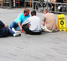 CAUTION - Men Working by George Parapadakis (monocotylidono)
