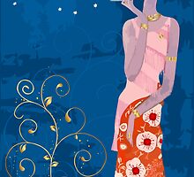 Stylish smoking lady by 4Seasons
