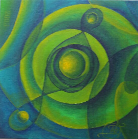 Abstract Green Paintings