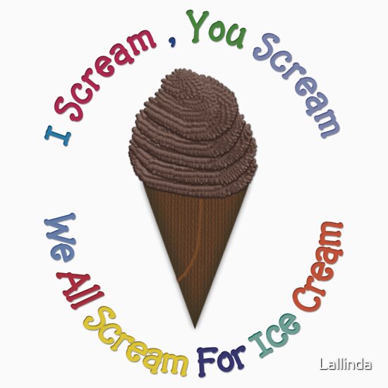 I Scream You Scream We All Scream For Ice Cream Stickers By Linda Allan Redbubble 