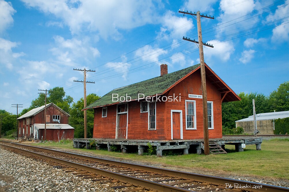"Train Depot Madison, Ohio" by Bob Perkoski Redbubble