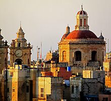 Rooftops Over Malta by Joanna Beilby