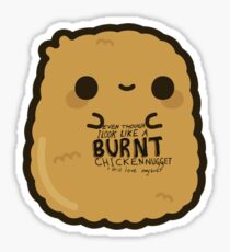 Burnt Chicken Nugget Stickers Redbubble