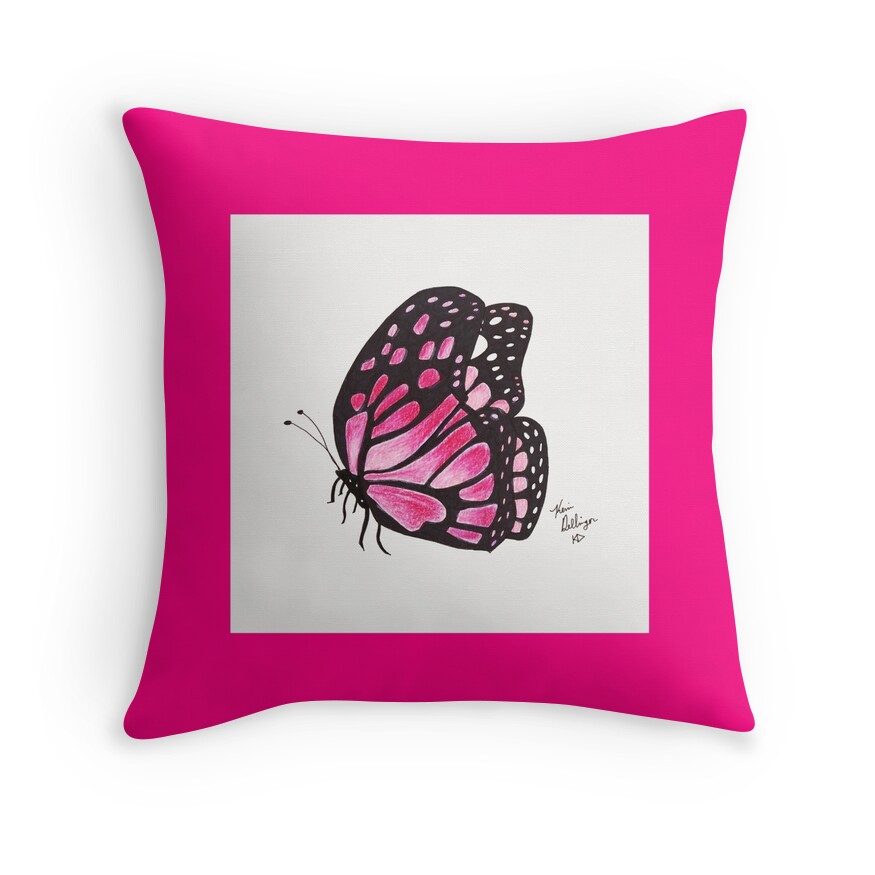 pink butterfly pillow pet