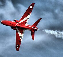 Red Arrows Hawk Displaying Over Portsmouth by Mark Sabanathan