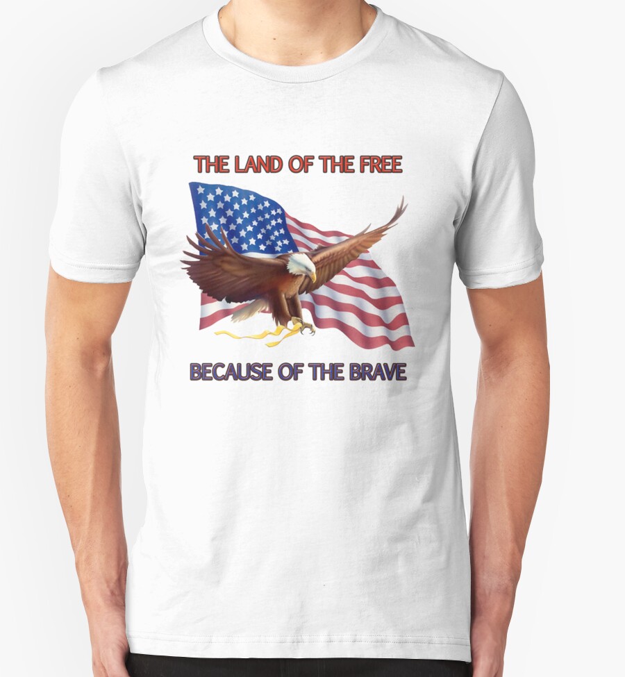 land of the free because of the brave hoodie