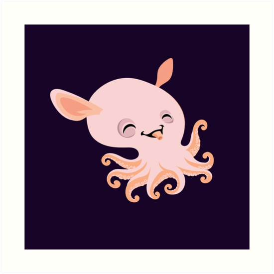 Cute Dumbo Octopus Art Prints By Pepomintnarwhal Redbubble