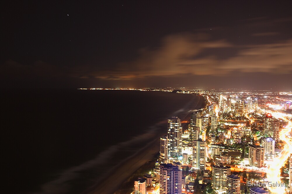 "Gold Coast at night" by Shane Galvin Redbubble