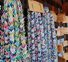 Ema and Origami Outside Shrine by jojobob