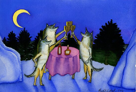 Three Wolves Cartoon