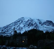 Mt. Rainier at night by skreklow