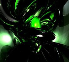 Emerald Nigthmares Abstract by Alexander Butler