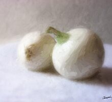 Two White Onions 1 by Christopher Johnson