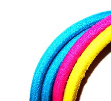 Rainbow Hair Ties by jayded