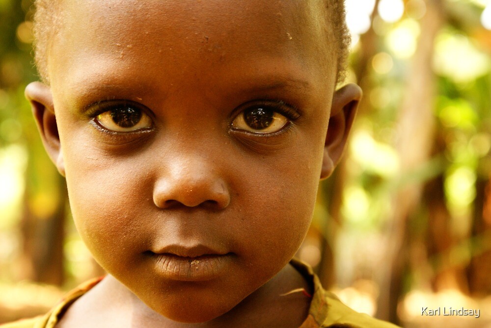 Curious Eyes - Uganda, Eastern Africa by Karl Lindsay - flat,1000x1000,075,f.u2