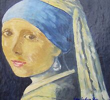 Peter the Red'sStudy of Johannes Vermeers Girl with a pearl earring by Alex Gardiner